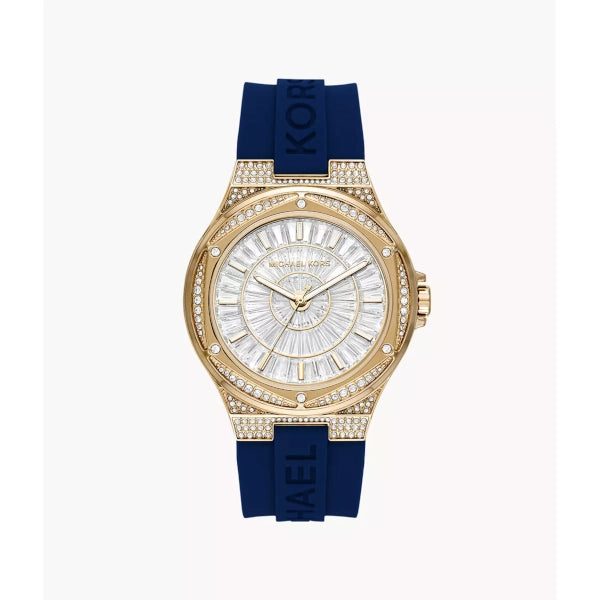 Michael Kors Lennox Three-Hand Navy Silicone Watch