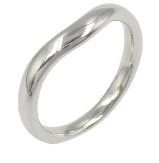 Tiffany Platinum Elsa Peretti Curved Wedding Band Ring