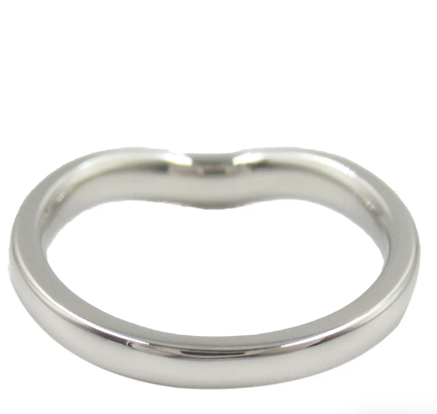 Tiffany Platinum Elsa Peretti Curved Wedding Band Ring