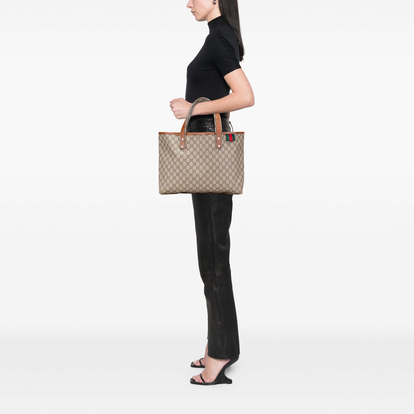 Gucci Medium GG Supreme Web Loop Tote