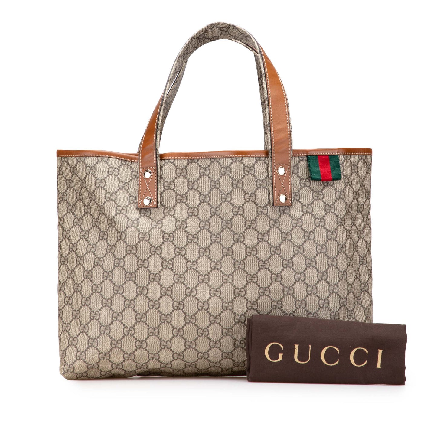 Gucci Medium GG Supreme Web Loop Tote