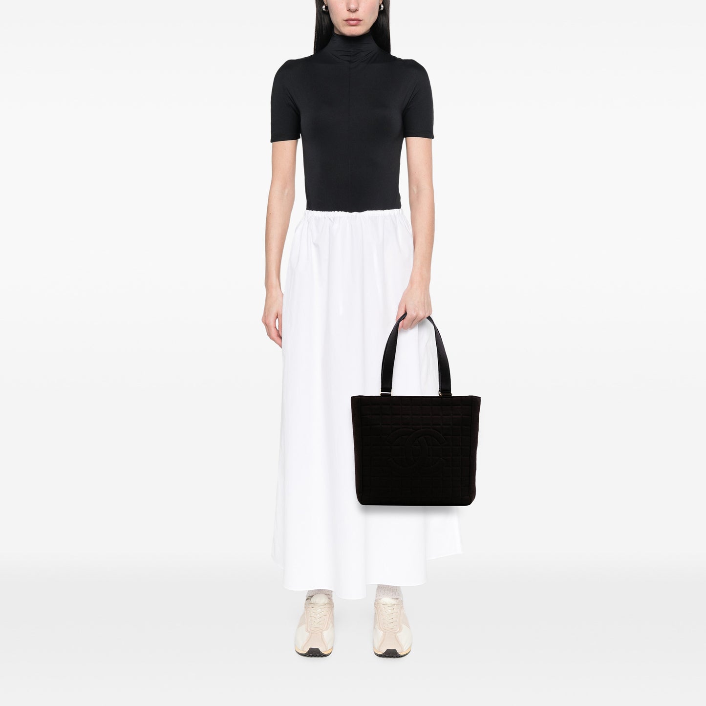 Chanel CC Chocolate Bar Jersey Tote