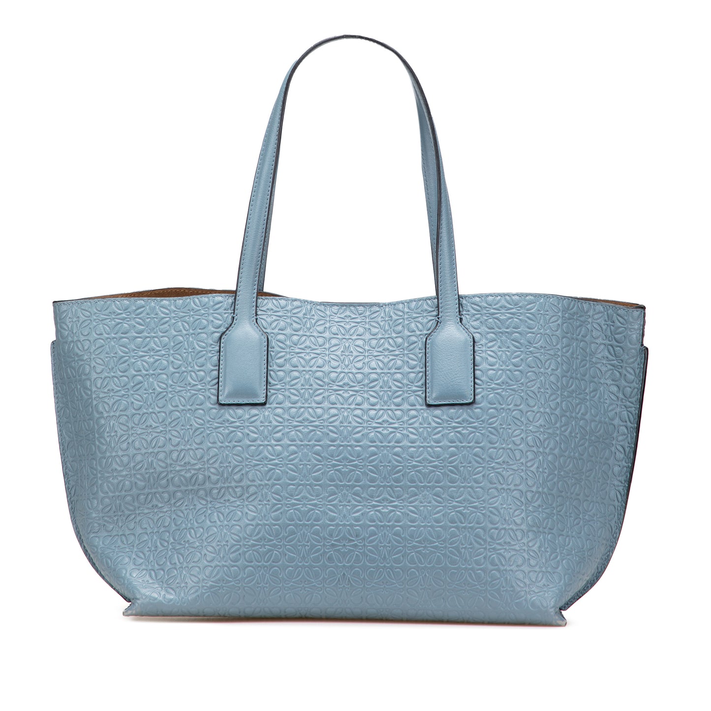 LOEWE Embossed Anagram Leather T Shopper Tote