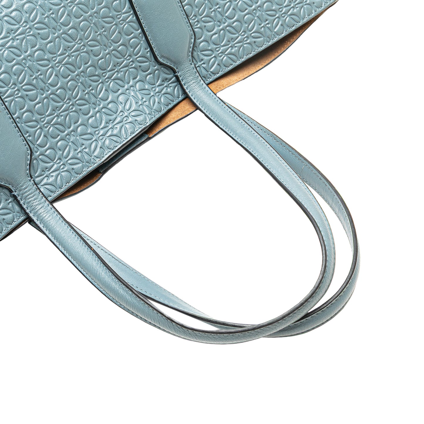 LOEWE Embossed Anagram Leather T Shopper Tote