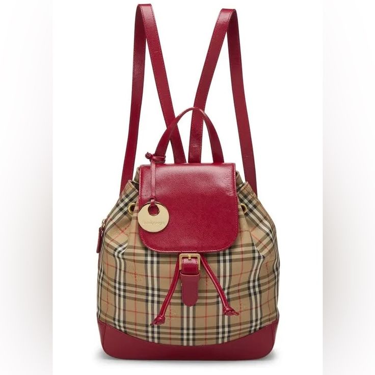 Burberry Haymarket Check Canvas Backpack