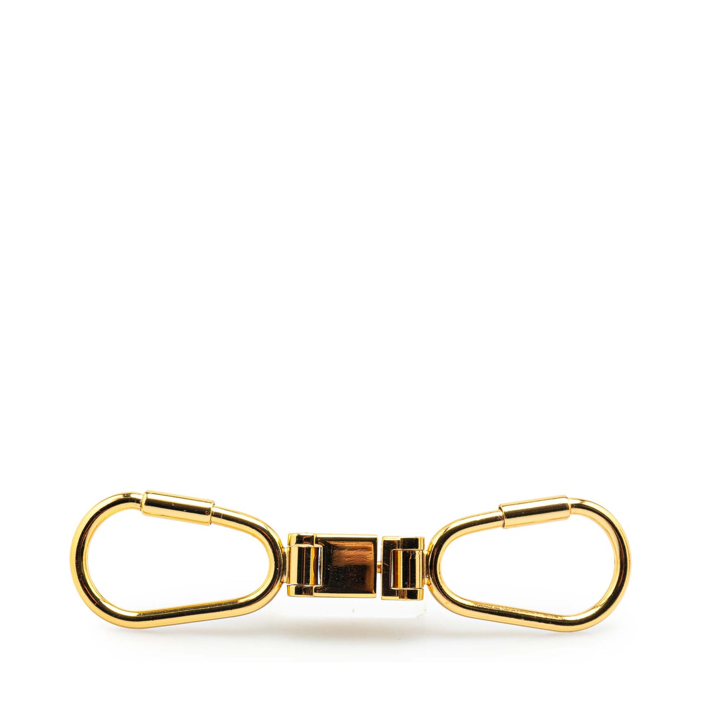 Gucci Gold Plated Interlocking G Web Key Chain