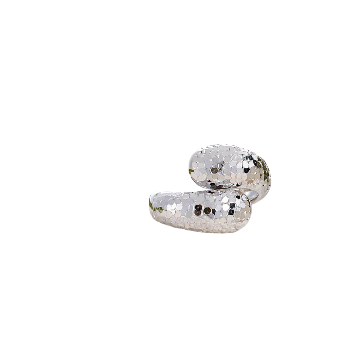 Women Fashion Mirror Painted Cross 925 Sterling Silver Adjustable Ring