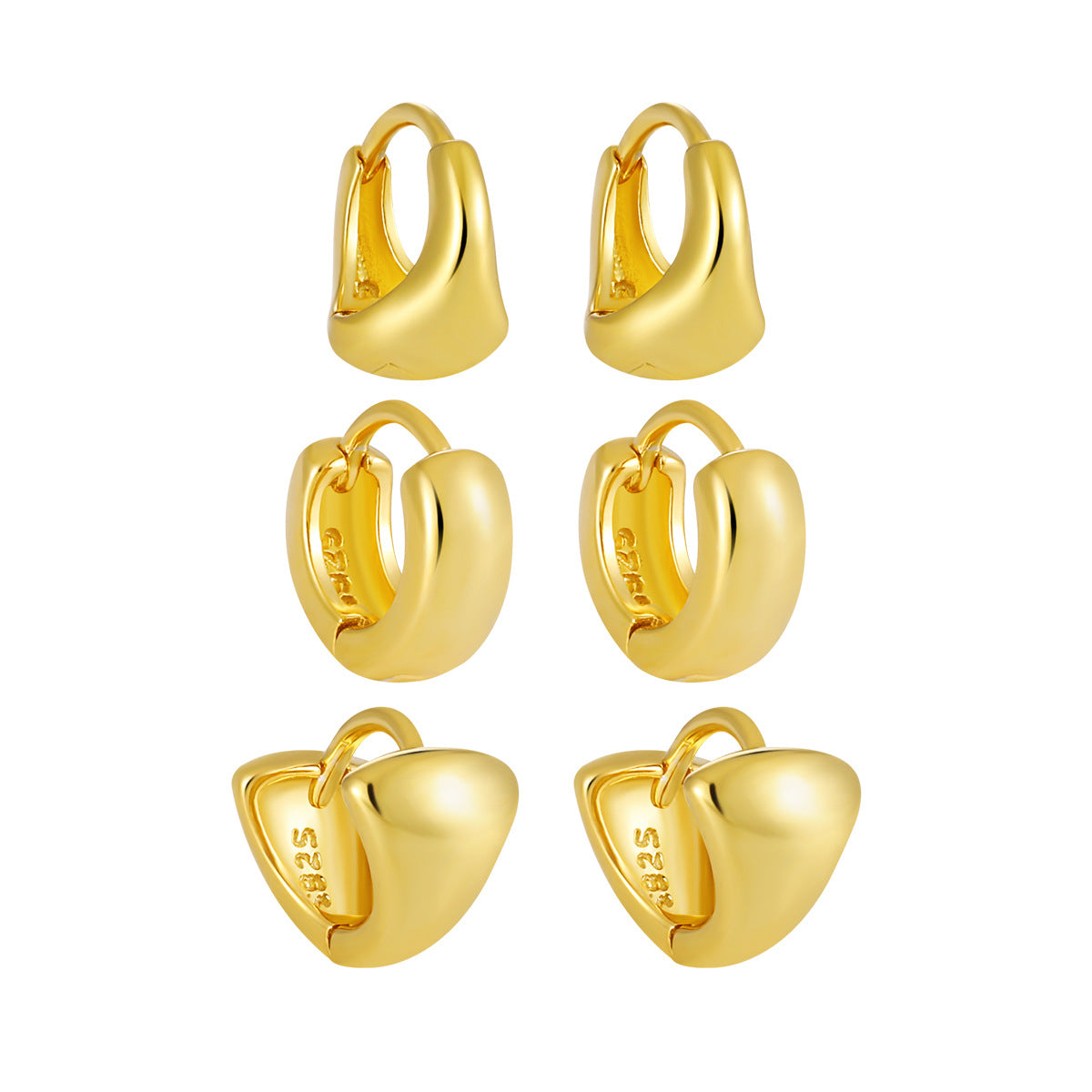 Geometry Minimalism Mini Circles 925 Sterling Silver Hoop Earring (Single)