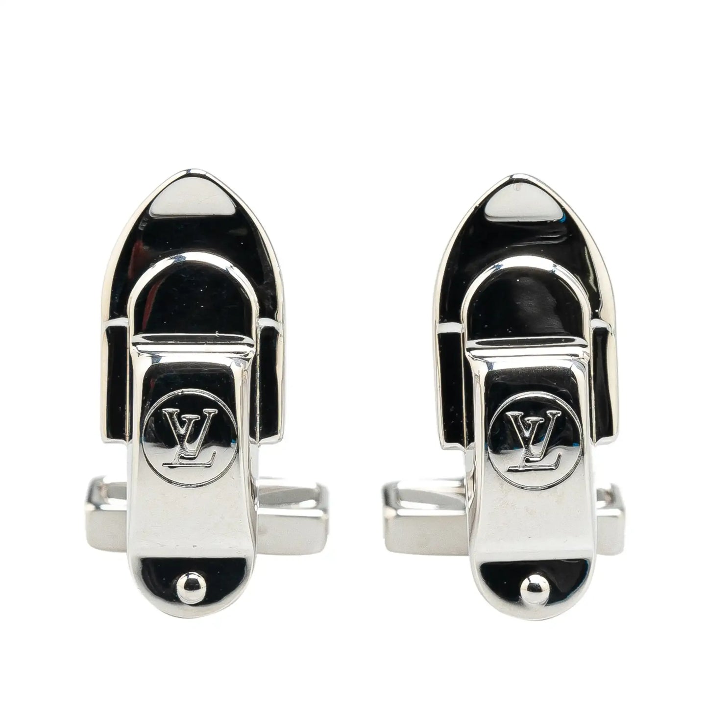 Louis Vuitton Sterling Silver Trunk Latch Cufflinks
