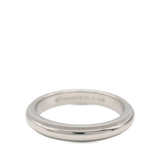 Tiffany Platinum Tiffany Together Milgrain Wedding Band Ring
