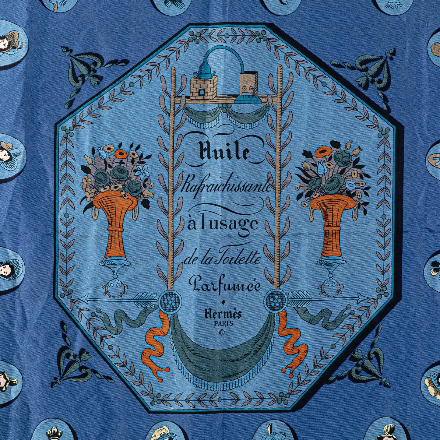 Hermès Huile Rafraichissante a L Usage de la Toilette Parfumee Silk Scarf