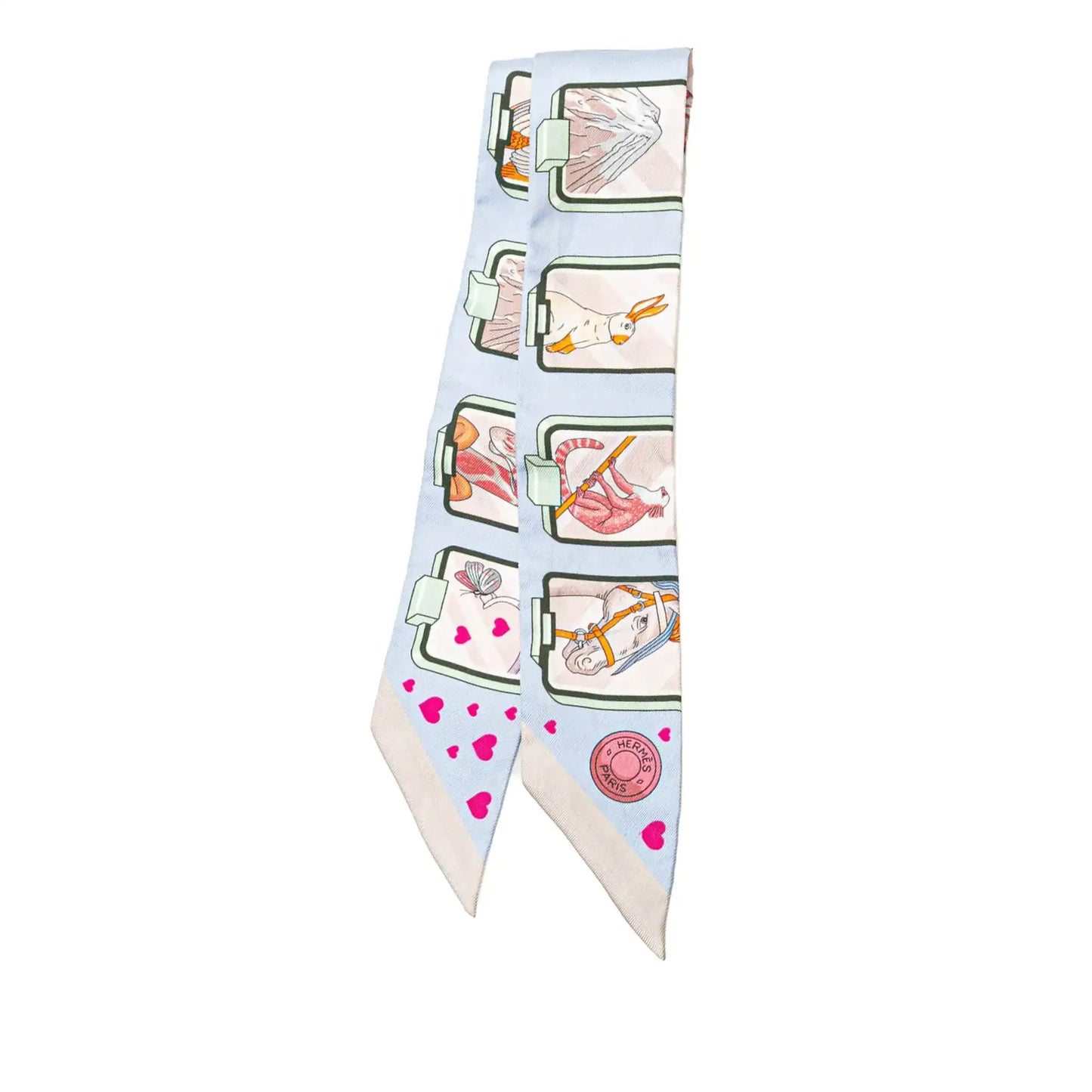 Hermès Story Silk Twilly Scarf