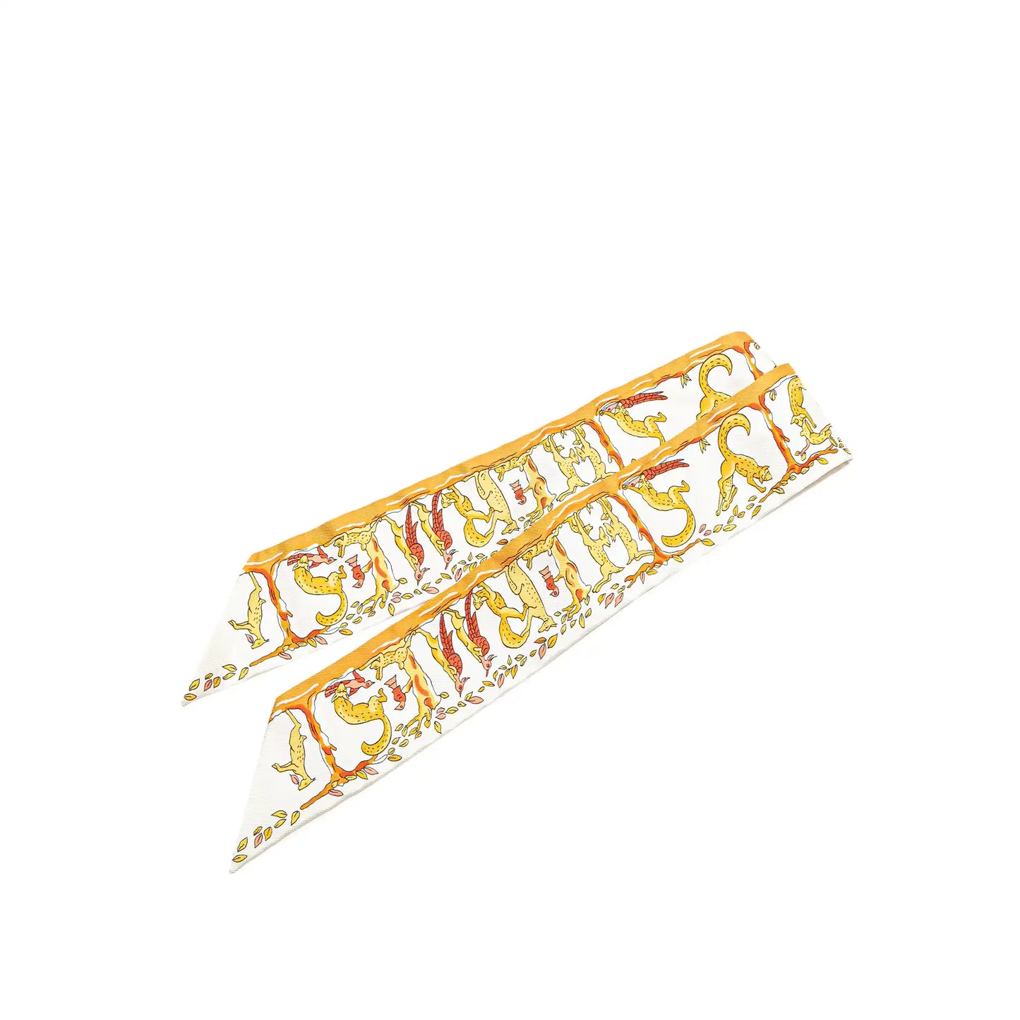 Hermès Alphabet Twilly Silk Scarf