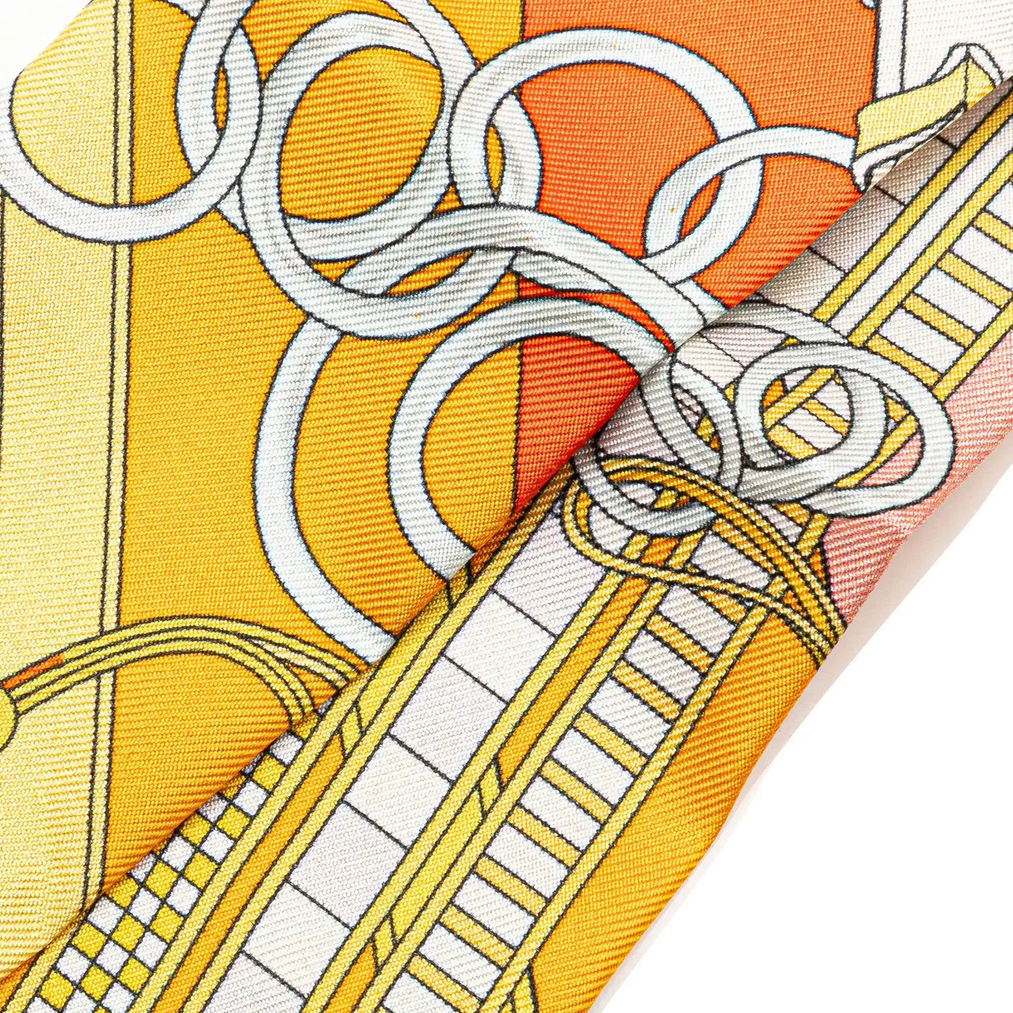 Hermès Brides et Gris-Gris Silk Twilly Scarf