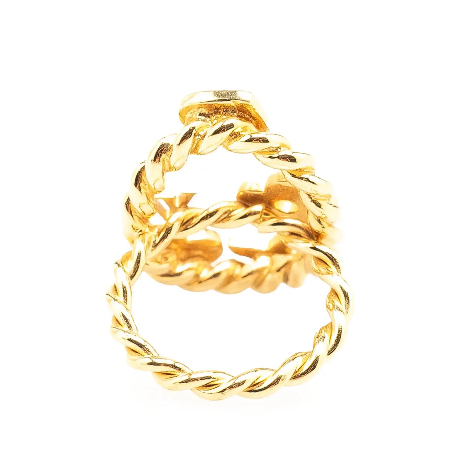 Louis Vuitton Gold Plated and Enamel Berg Sweet Monogram Ring