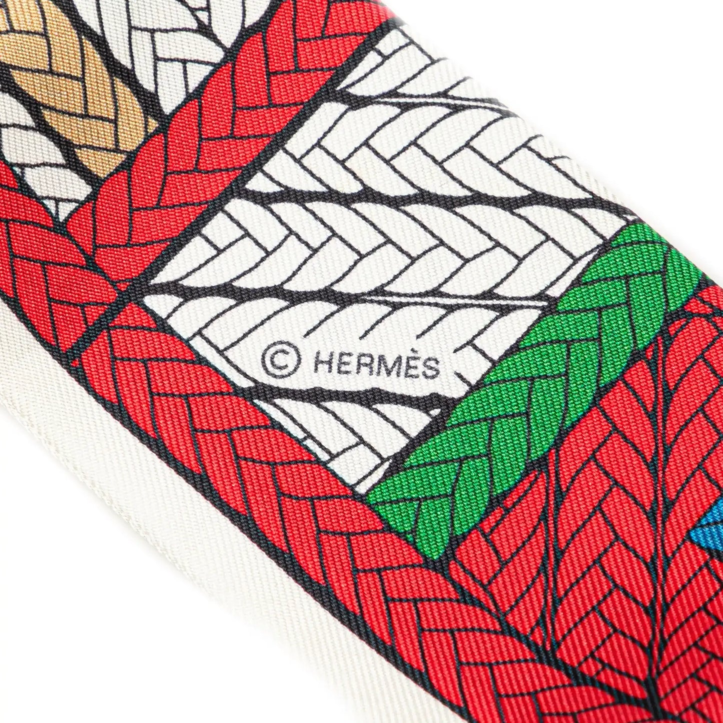 Hermès Tresses H Silk Twilly Scarf