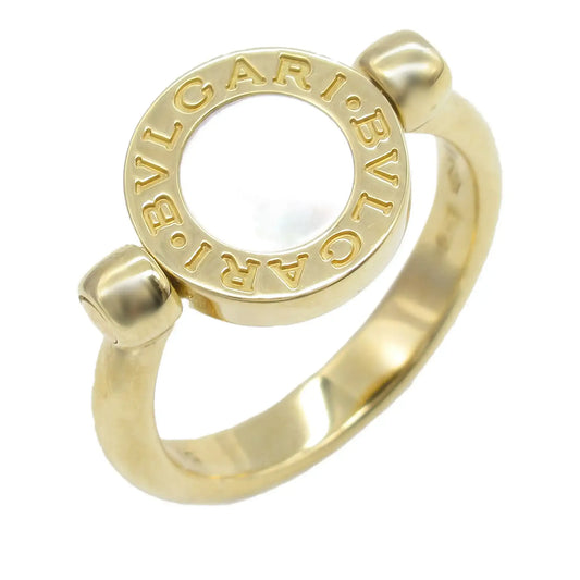 Bvlgari 18K Yellow Gold Mother of Pearl and Onyx Ring