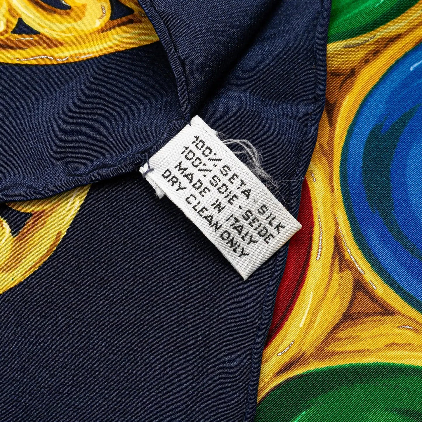 Chanel Gripoix Buttons Silk Scarf