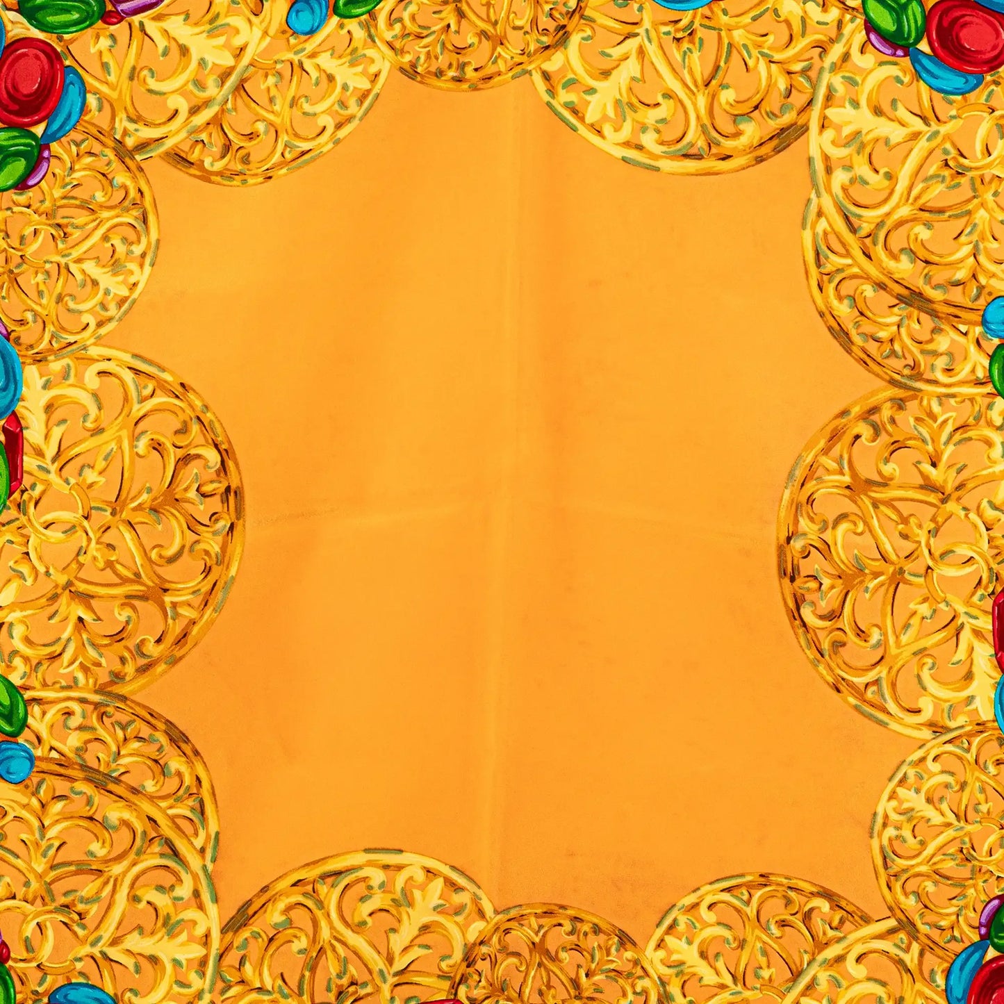 Chanel Gripoix Buttons Silk Scarf