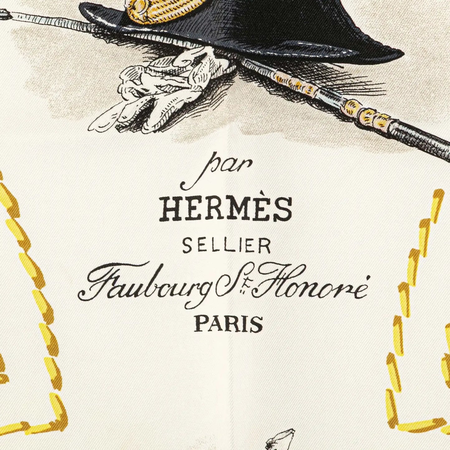 Hermès Cadre Noir Silk Scarf