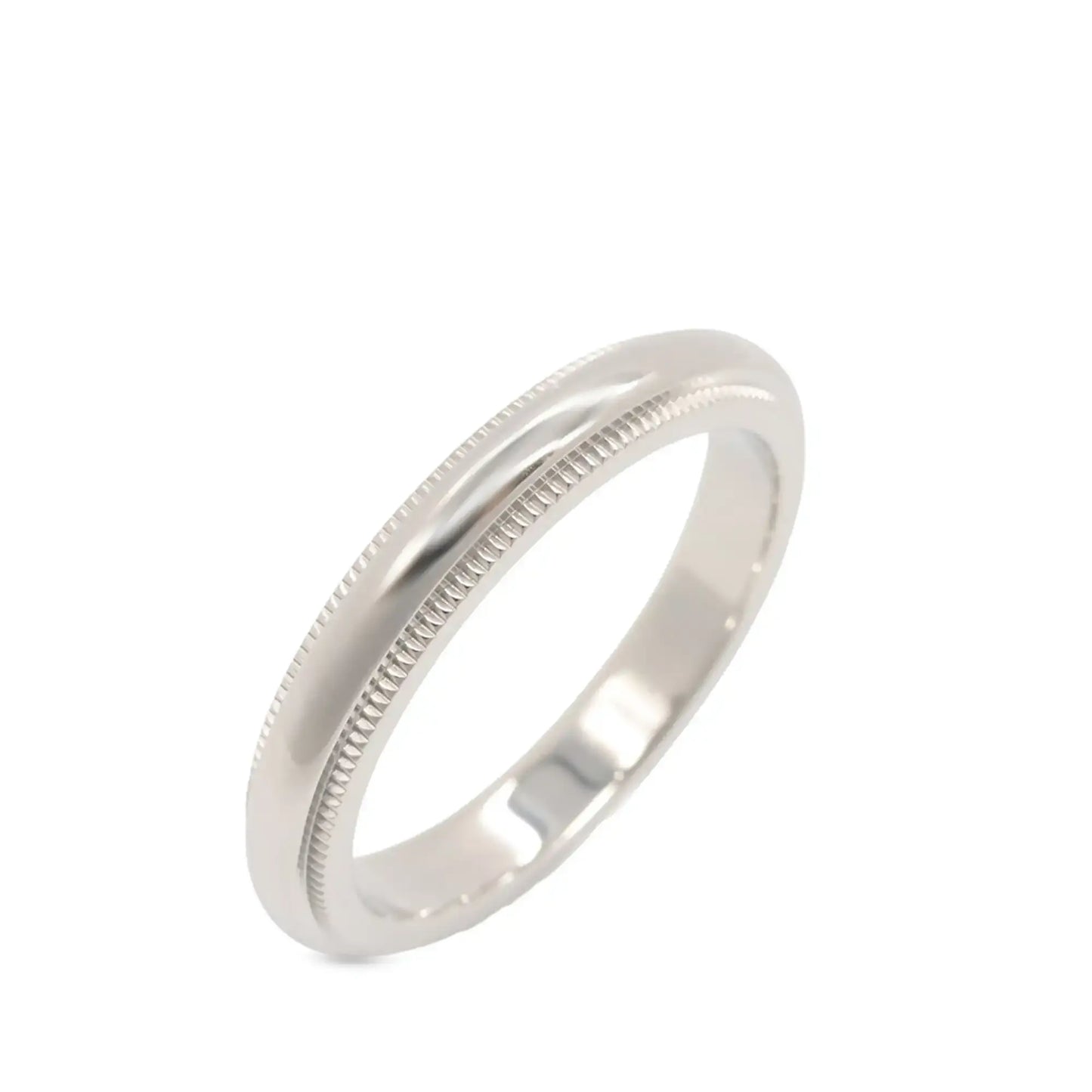 Tiffany Platinum Tiffany Together Milgrain Wedding Band Ring
