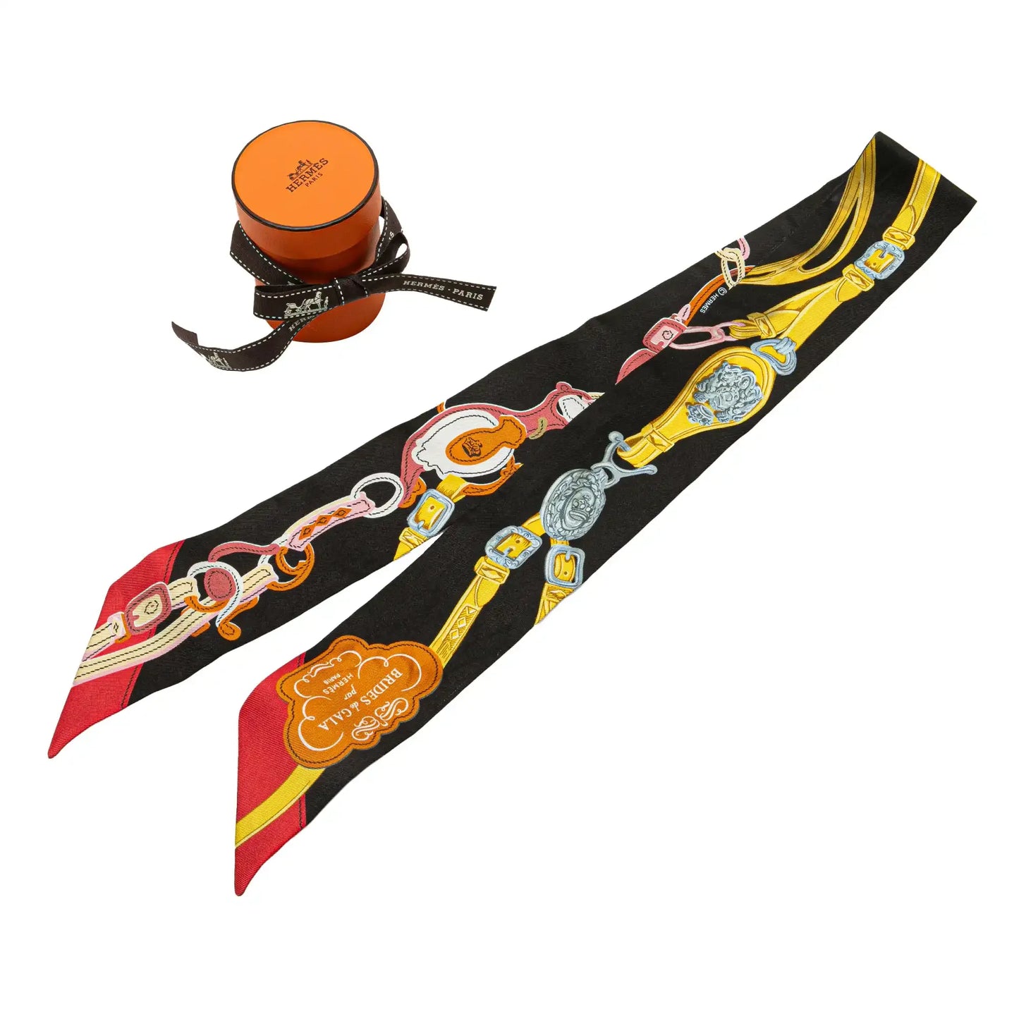 Hermès Brides de Gala Twilly Silk Scarf