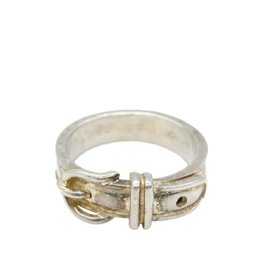 Hermès Sterling Silver Ceinture Buckle Ring