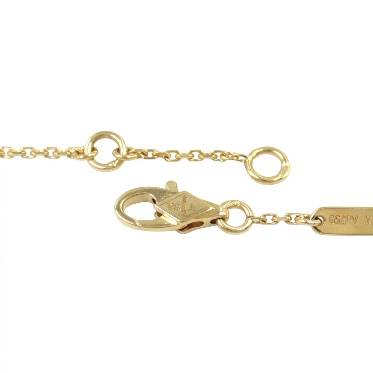 Van Cleef and Arpels 18K Yellow Gold and Mother of Pearl Sweet Alhambra Bracelet