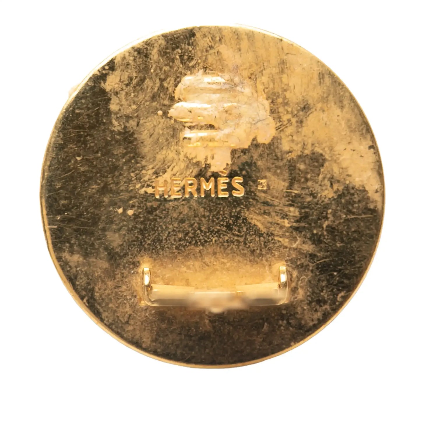 Hermès Enamel Cloisonne Clip on Earrings