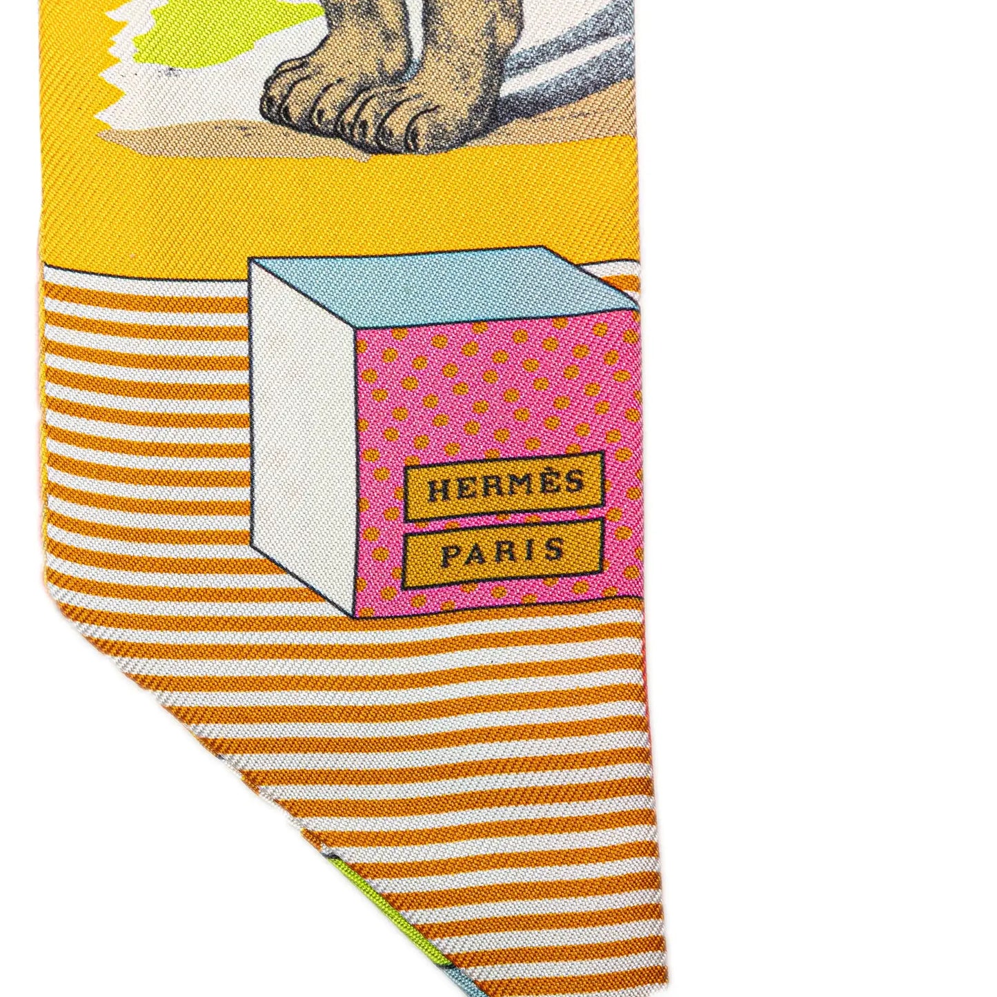 Hermès Grand Theatre Nouveau Silk Twilly Scarf
