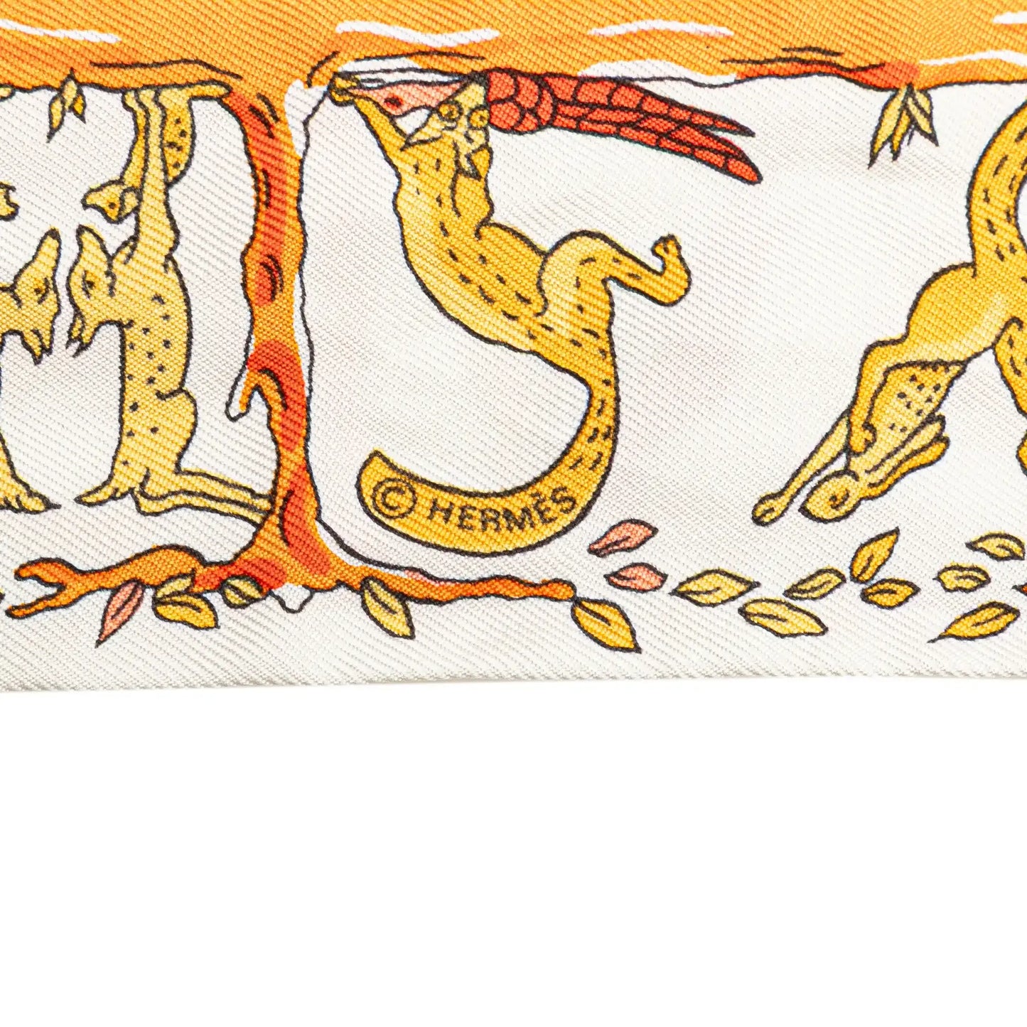Hermès Alphabet Twilly Silk Scarf