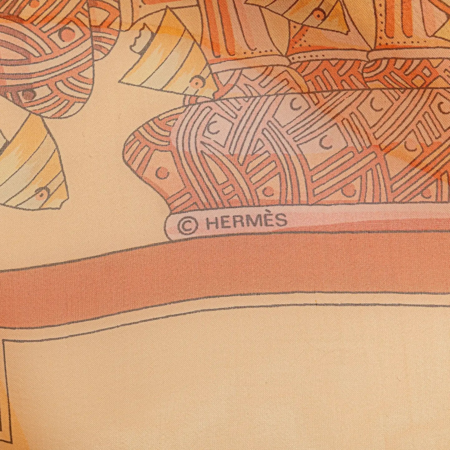 Hermès Recontre Oceane Chiffon Silk Scarf