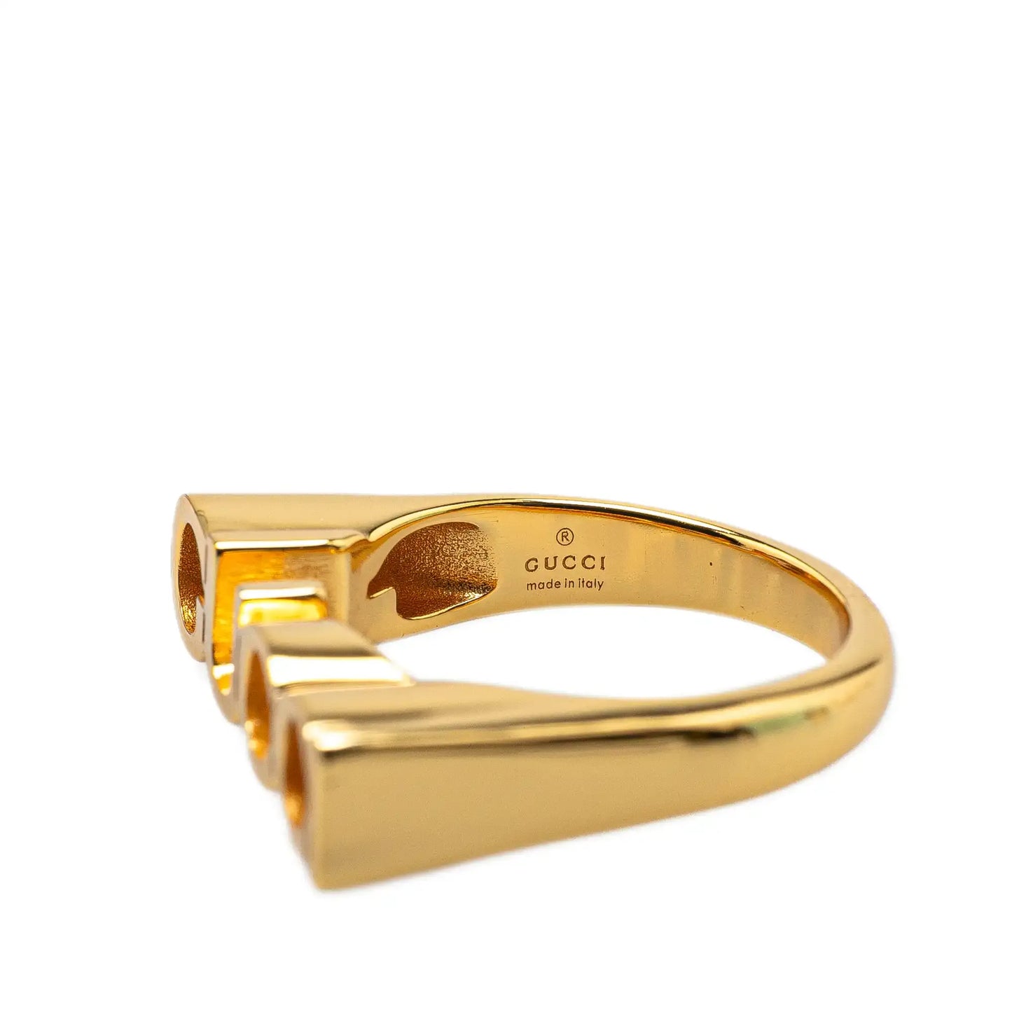 Gucci Gold Plated GUCCI Letter Ring