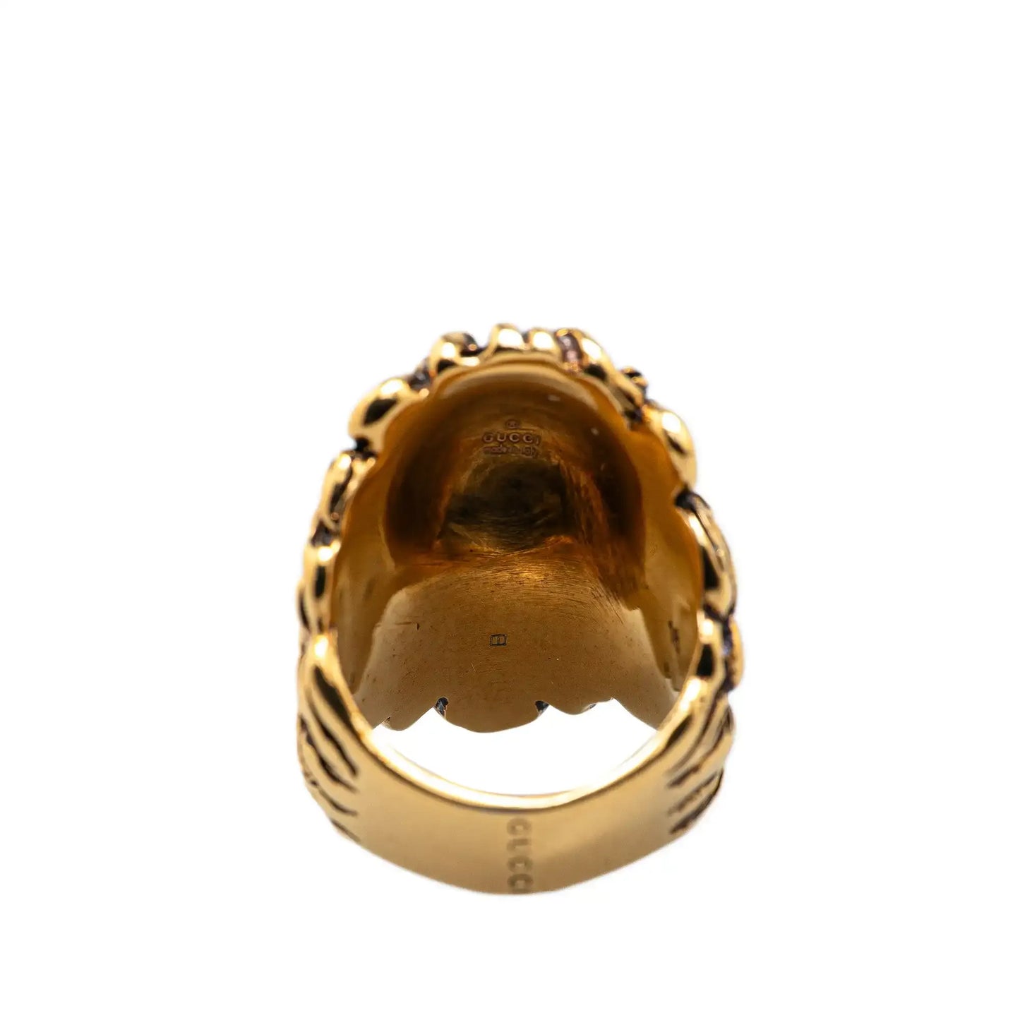 Gucci Gold Plated Lion Head Ring