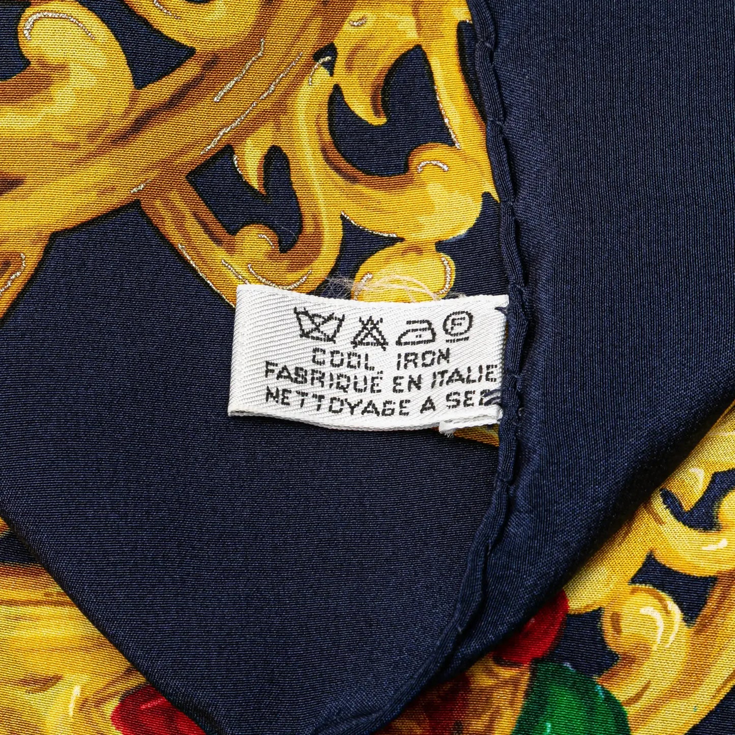 Chanel Gripoix Buttons Silk Scarf