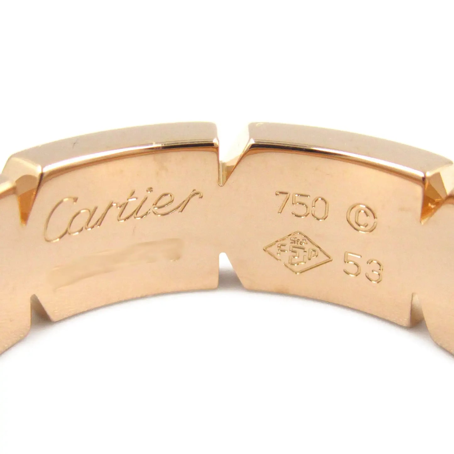 Cartier 18K Rose Gold Tank Francaise Ring