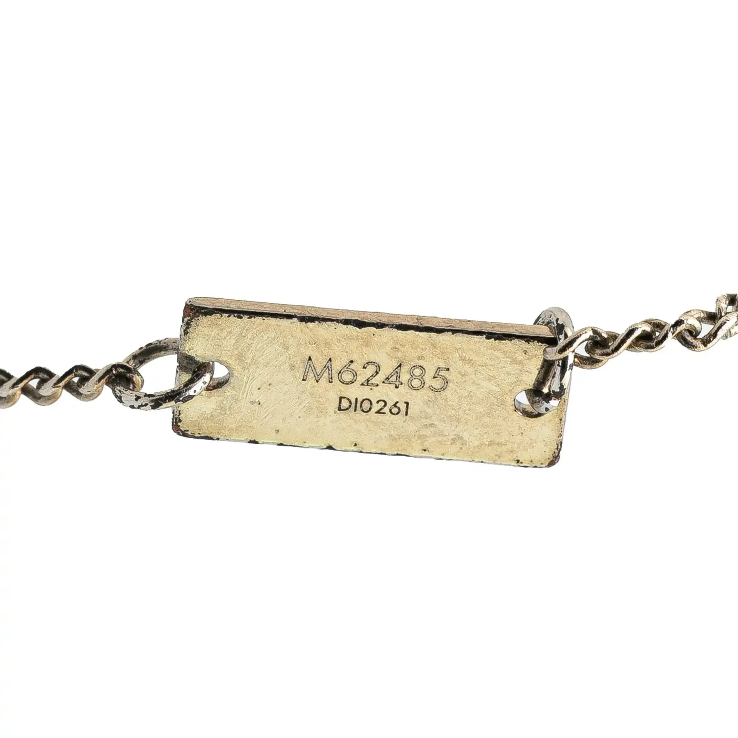 Louis Vuitton Silver Plated Monogram Charms Necklace