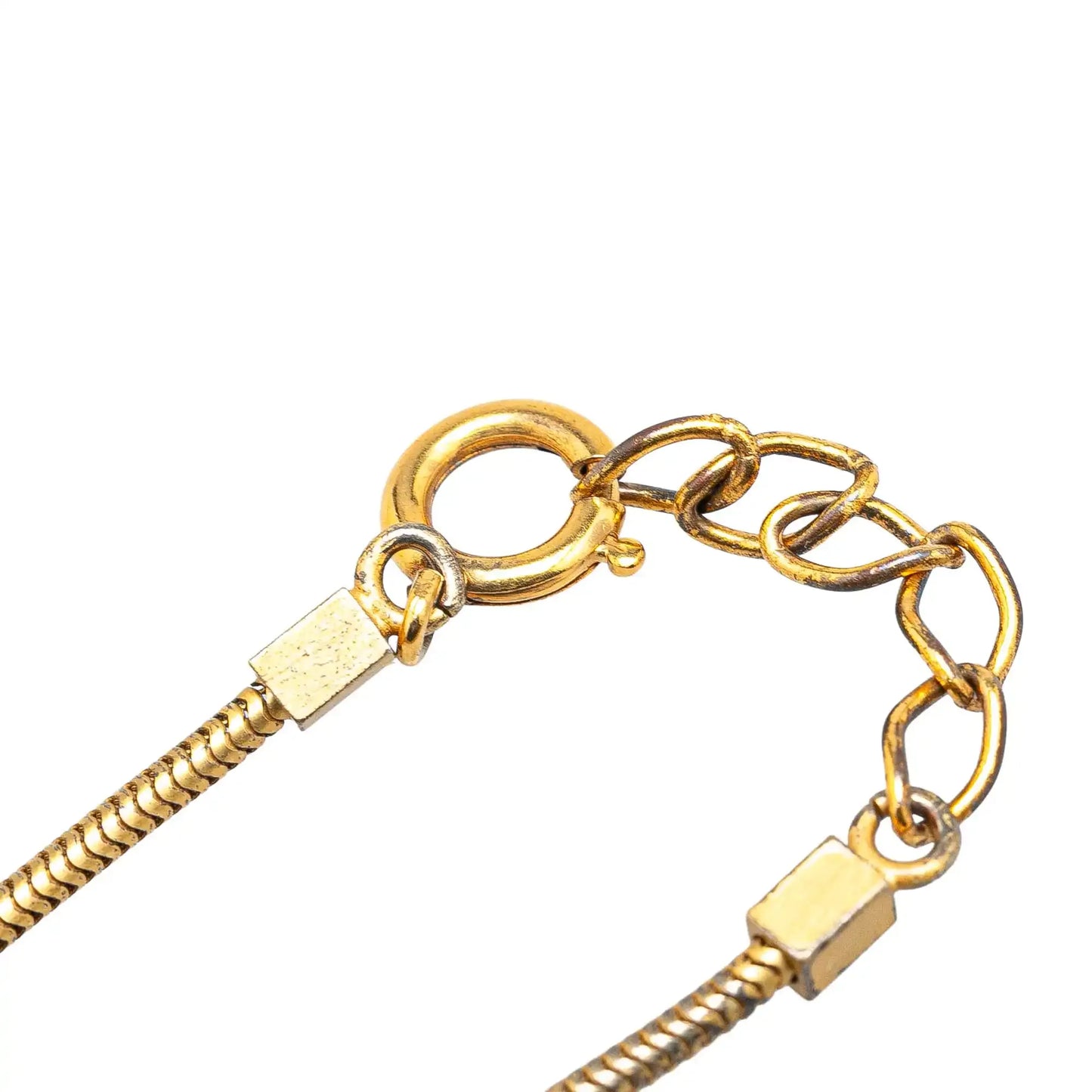 Chanel Gold Plated CC Pendant Necklace