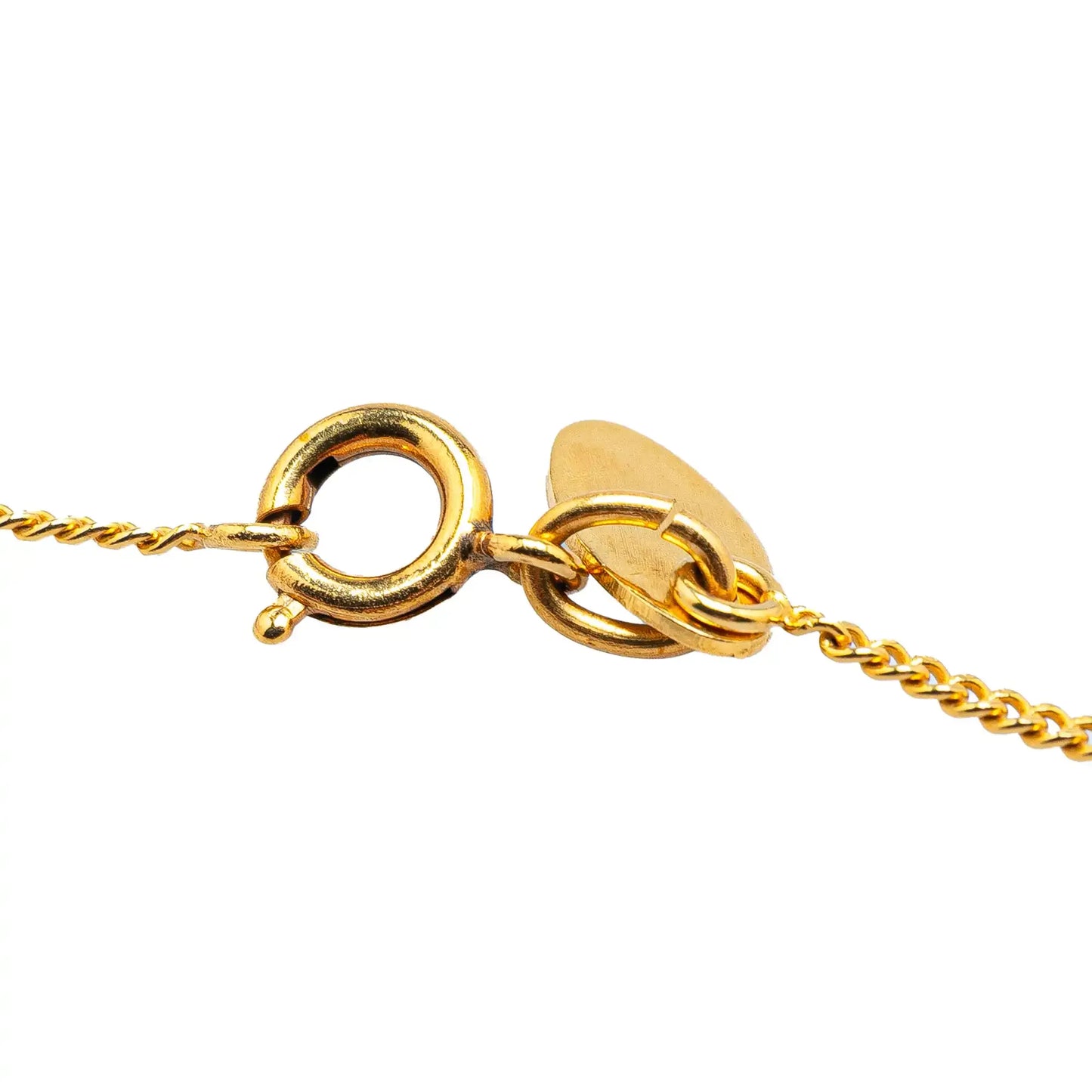 Chanel Gold Plated Faux Pearl Pendant Necklace