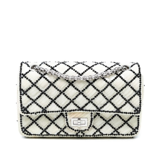 Chanel Reissue 2.55 Quilted Sequined Mesh Double Flap 225