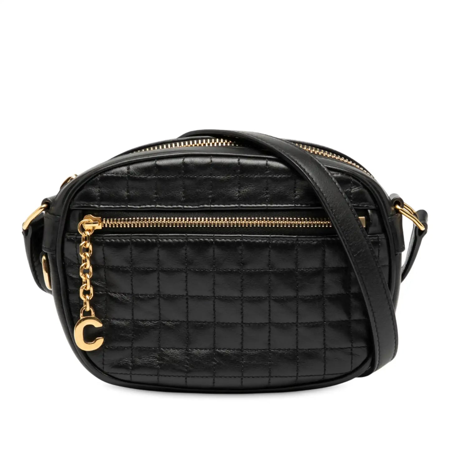 Celine Small Quilted Calfskin C Charm Crossbody