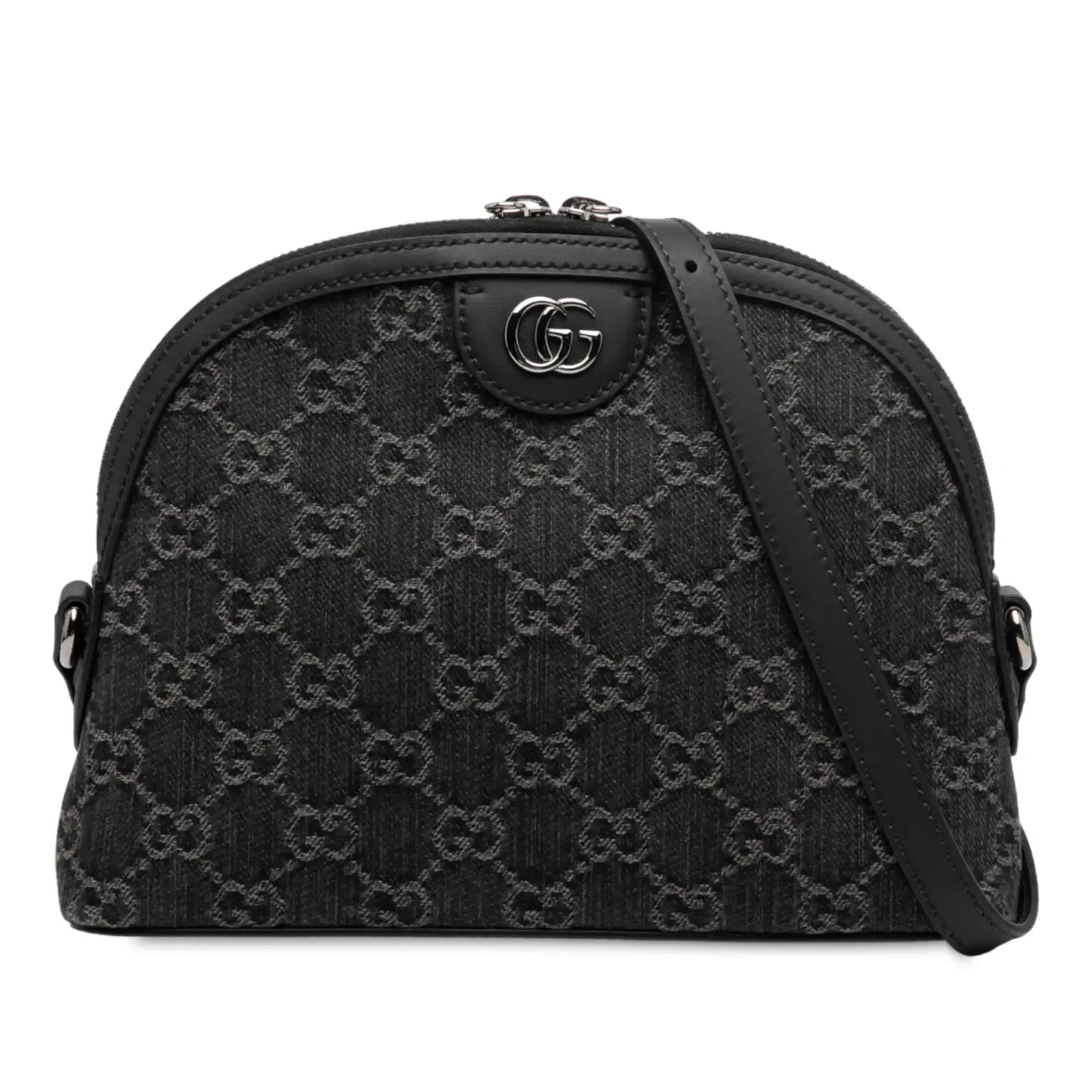 Gucci Small GG Denim Ophidia Dome Crossbody