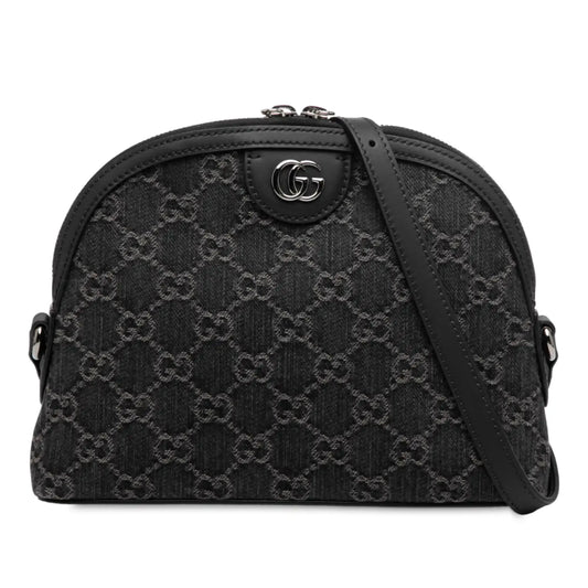 Gucci Small GG Denim Ophidia Dome Crossbody