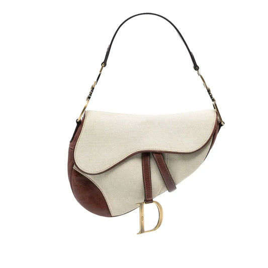Dior Canvas Saddle Bag