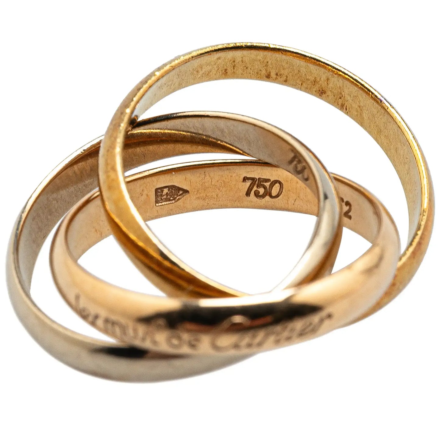Cartier Tricolor 18K Les Must de Cartier Trinity Three Band Ring