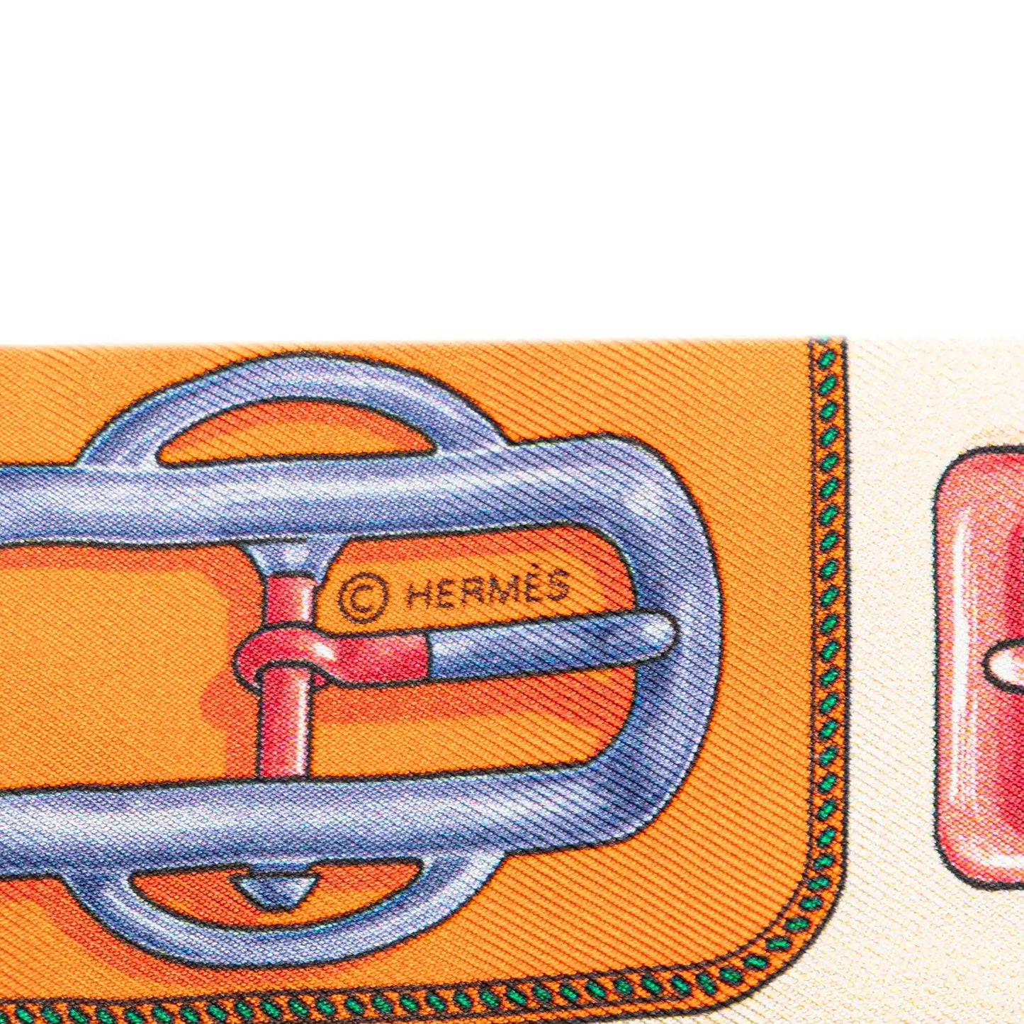 Hermès Bouclerie D'Attelage Silk Twilly Scarf