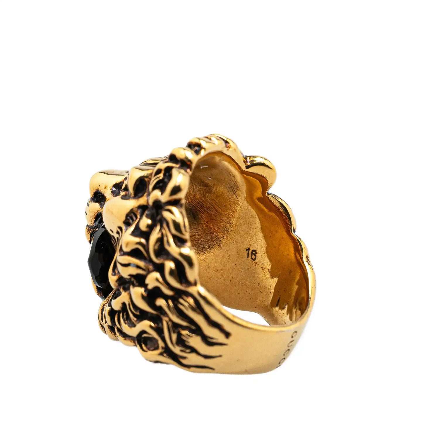 Gucci Gold Plated Lion Head Ring