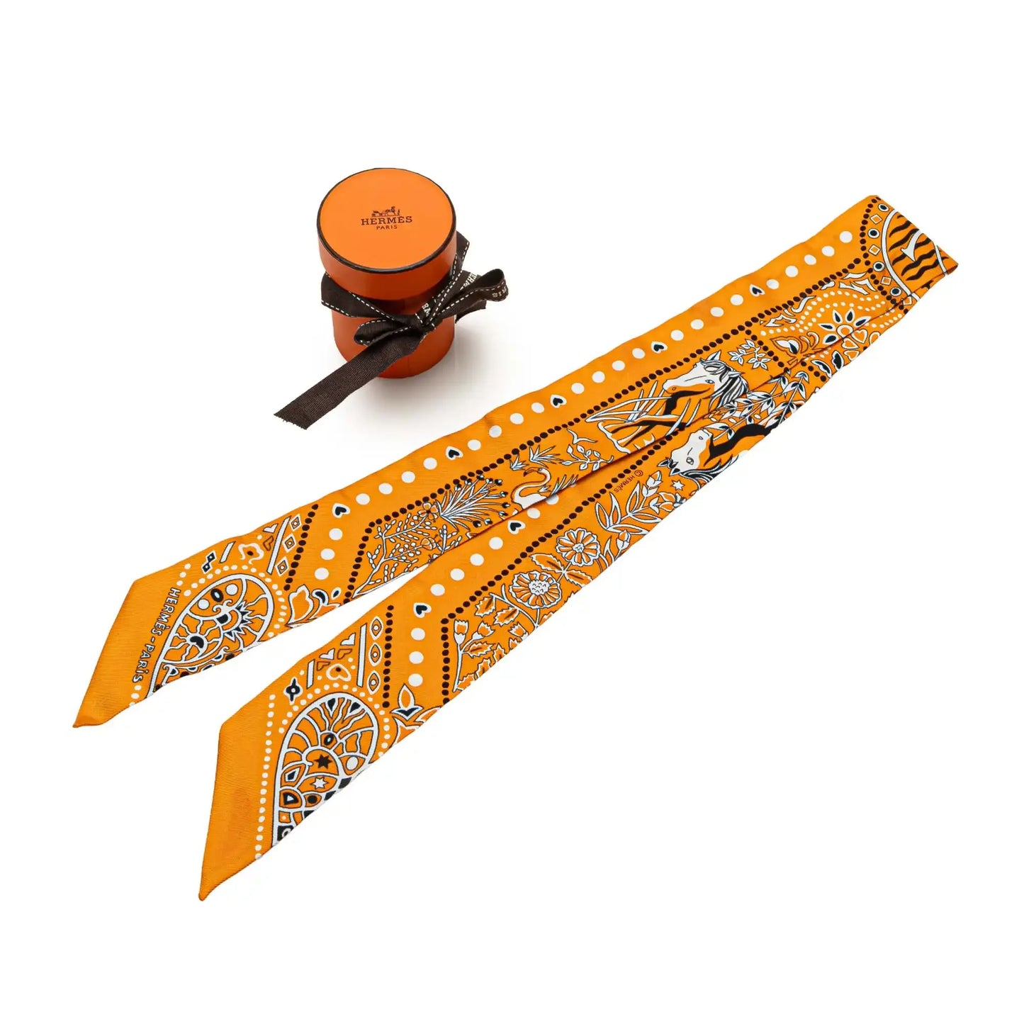 Hermès Entre Ciel Et Mer Bandana Silk Twilly Scarf