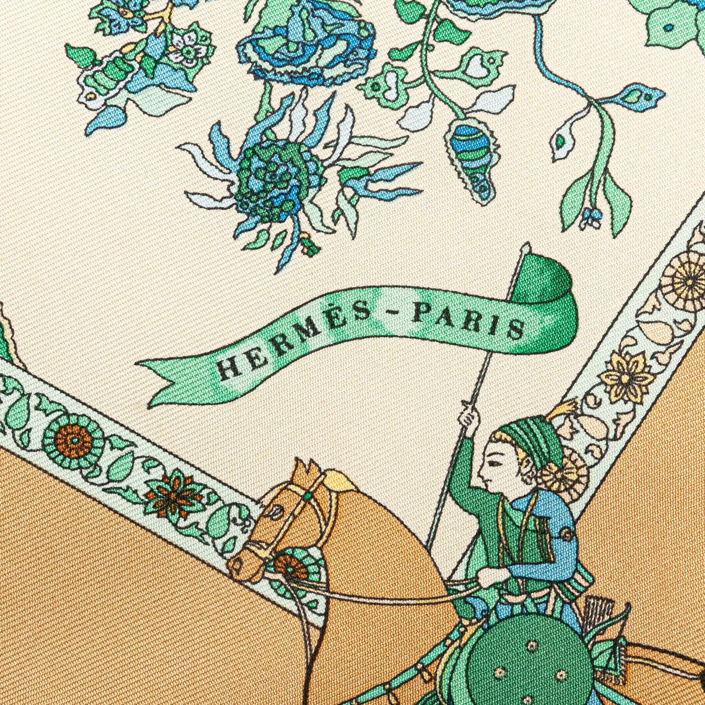 Hermès Fantaisies Indiennes Silk Handkerchief