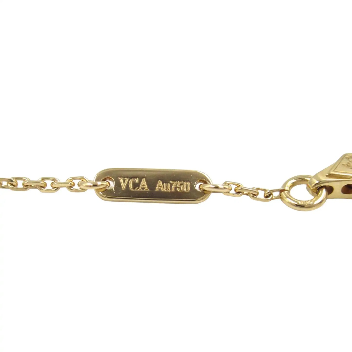 Van Cleef and Arpels 18K Yellow Gold and Mother of Pearl Sweet Alhambra Bracelet